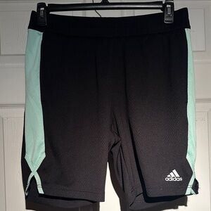 Adidas MensAthletic Shorts in Black and Mint